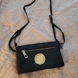 Black leather bag